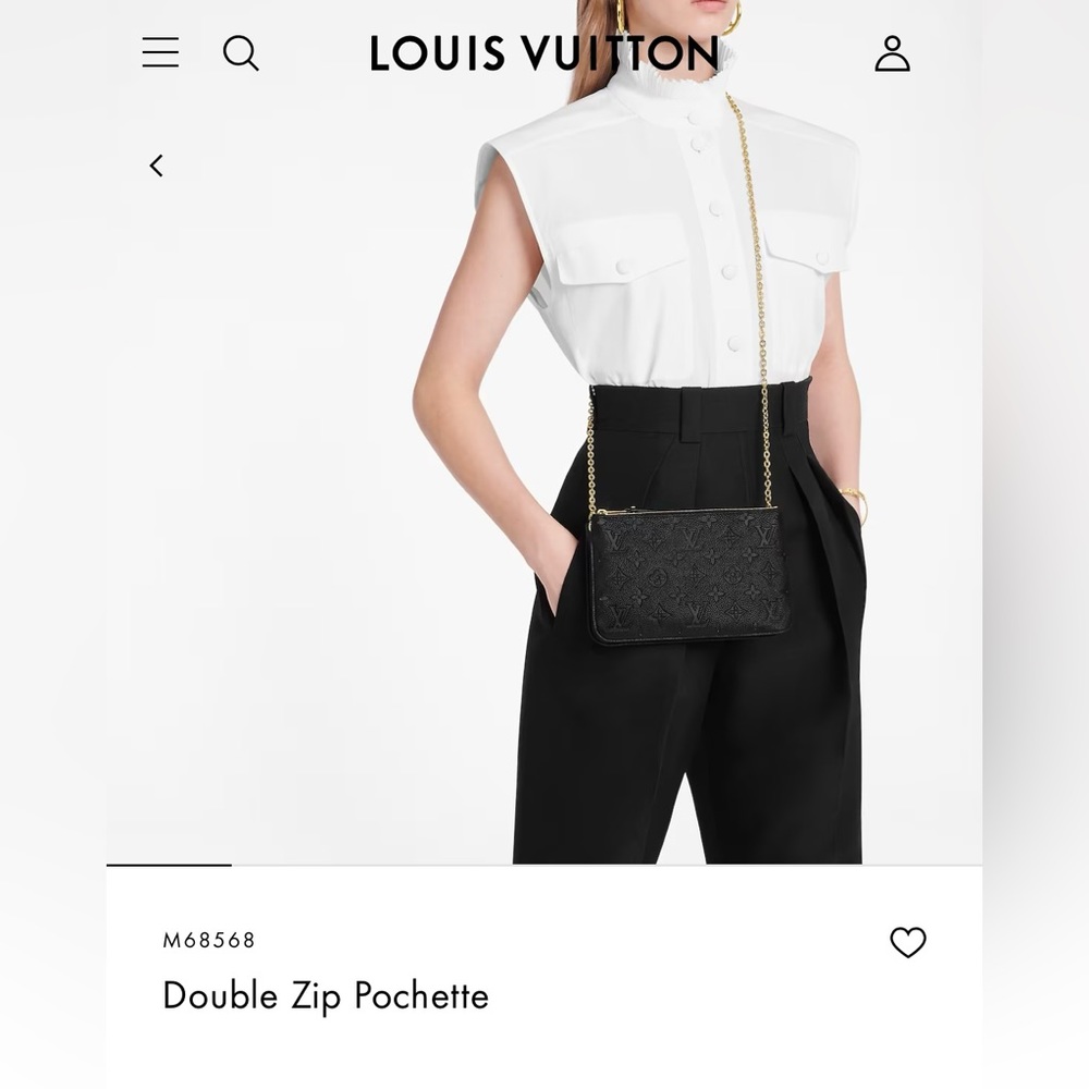 Authentic Louis Vuitton Double Zip Pochette EUC